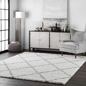 Shanna Shaggy Rug In White