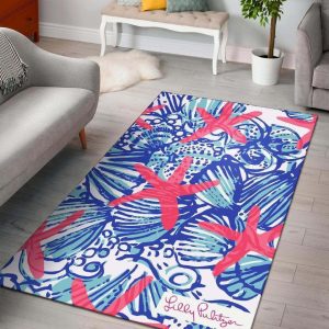 She She Shell Lilly Pulitzer Area Rug Carpet Carpet Area Rug For Living Room Bedroom Rug Home Decor