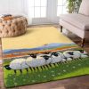 Sheep Farming Rectangle Uc74015 Rug Carpet Area Rug For Living Room Bedroom Rug Home Decor