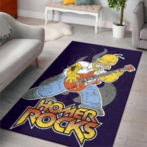 Simpsons Homer Rock Area Rug Rugs For Living Room Rug Home Decor Area Rug For Living Room Bedroom Rug Home Decor
