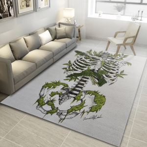 Skeleton Area Rug Gothic Rug Home Decor Living Home Decor