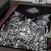 Skull Bat Wing Demon Satanic Pentagram Candle Area Rug Gothic Home Decor