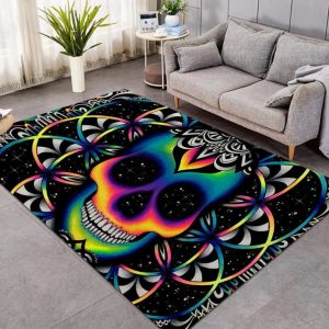 Skull Colorful Clt240713 Living Room Rug Carpet Area Rug For Living Room Bedroom Rug Home Decor