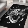 Skull Dagger Demon Area Rug Second Version Skull Rug Skull Home Decor Skull Decor Gothic Home Decor