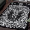 Skull Demon Horn With Headless Skeleton And Inverted Cross Area Rug Gothic Home Decor