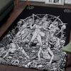 Skull Demon Serpent Flesh Gluttony Throne Area Rug Gothic Home Decor