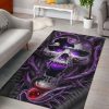 Skull Purple Dragon Area Rug Living Room Rug