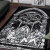 Skull Satanic Pentagram Drip Demon Lust Shrine Area Rug Gothic Home Decor