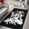 Skull Satanic Pentagram Occult Demon Area Rug Gothic Home Decor