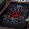 Skull Skeleton Demon Octopus Satanic Pentagram Area Rug Color Red Pentagram Gothic Home Decor