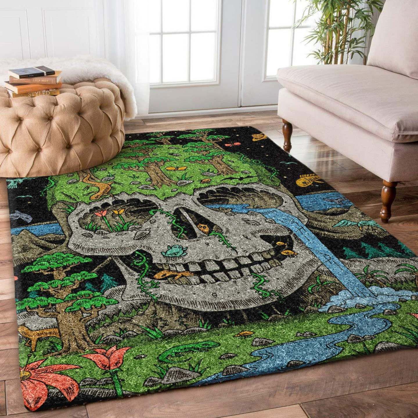 Skull The Forest And Animals Dn0910162R Rug Carpet Area Rug For Living Room Bedroom Rug Home Decor Skull The Forest And Animals Dn0910162R Rug Carpet Area Rug For Living Room Bedroom Rug Home Decor