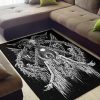 Skull Wing Skeleton Satanic Goat Area Rug Gothic Home Decor