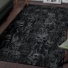 Smoke Skull Area Rug Dark Gothic Home Decor
