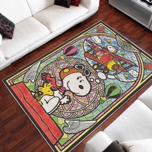 Snoopy Area Rug – Home Decor – Bedroom Living Room Decor