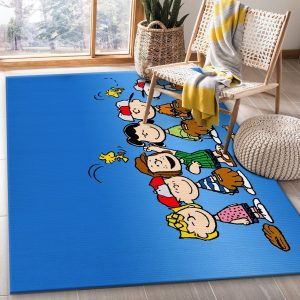 Snoopy Baseball Rug Living Room Rug Floor Decor Home Decor Area Rug For Living Room Bedroom Rug Home Decor
