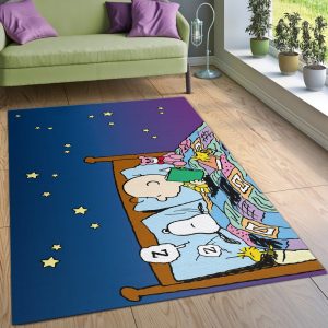 Snoopy Sleep Rug Living Room Rug Family Gift Decor Area Rug For Living Room Bedroom Rug Home Decor
