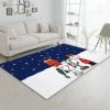 Snoopy Snow Area Rug For Christmas Living Room Rug Home Decor Area Rug For Living Room Bedroom Rug Home Decor