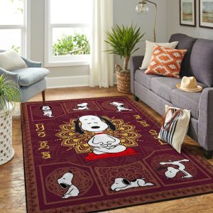Snoopy Yoga Area Rug – Home Decor – Bedroom Living Room Decor