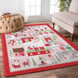 Snowman Christmas Vd0411235R Rug Carpet Area Rug For Living Room Bedroom Rug Home Decor