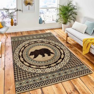 Southwestern Tan Area Rug Rustic Cabin & Lodge Area Rug Bedroom Rug