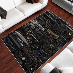 Spaceship Rug Carpet Mat All Over Print Area Rug For Living Room Bedroom Rug Home Decor