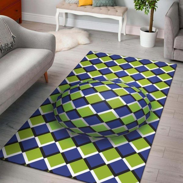 Sphere Circle Optical Illusion Area Rug Carpet Carpets Area Rug For Living Room Bedroom Rug Home Decor