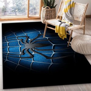 Spiderman Logo Movie Area Rug Bedroom Rug Family Gift Decor Area Rug For Living Room Bedroom Rug Home Decor