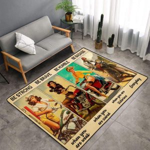 Strong When You Are Weak Biker Girl Bak063 Area Rug For Living Room Bedroom Rug Home Decor