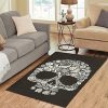 Sugar Skull Day Of The Dead Area Rug Carpet Area Rug For Living Room Bedroom Rug Home Decor
