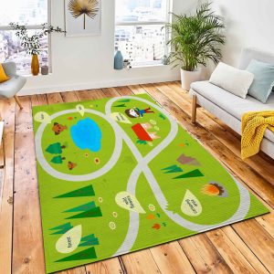 Summer Camping Map Rug City Rug Home Decor