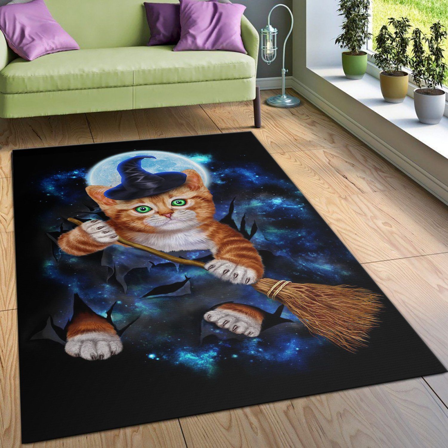 Tabby Cat Witch Halloween Area Rug Carpet Kitchen Rug Us Gift Decor Area Rug For Living Room Bedroom Rug Home Decor Tabby Cat Witch Halloween Area Rug Carpet Kitchen Rug Us Gift Decor Area Rug For Living Room Bedroom Rug Home Decor