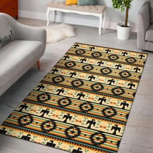Thunderbirds Yellow Native American Design Area Rug Carpet Area Rug For Living Room Bedroom Rug Home Decor