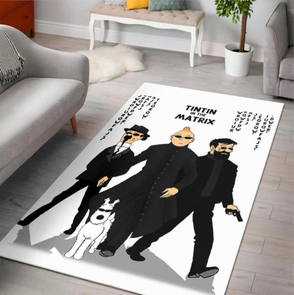 Tintin Matrix Area Rug Rugs For Living Room Rug Home Decor Area Rug For Living Room Bedroom Rug Home Decor