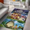 Tomodachi To Totoro Studio Ghibli Area Rug Carpet Area Rug For Living Room Bedroom Rug Home Decor