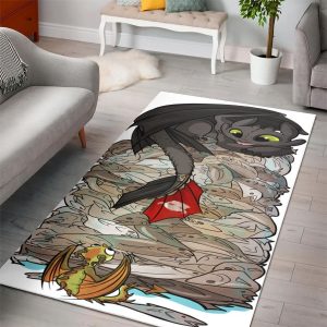Toothless How To Train Your Dragon Cartoon Movies Area Rugs Living Room Carpet Floor Decor The Us Decor