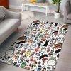 Totoro Pattern Area Rug Carpet Carpet Area Rug For Living Room Bedroom Rug Home Decor