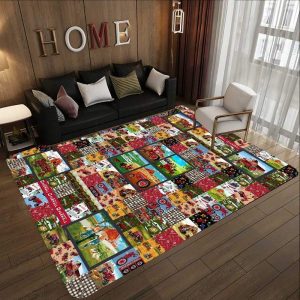 Tractor On The Farm Rectangle Ec52830 Rug Carpet Area Rug For Living Room Bedroom Rug Home Decor