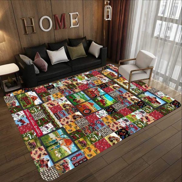 Tractor On The Farm Rectangle Ec52830 Rug Carpet Area Rug For Living Room Bedroom Rug Home Decor