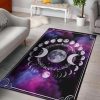 Triple Moon Phases Wicca Area Rug Living Room Rug