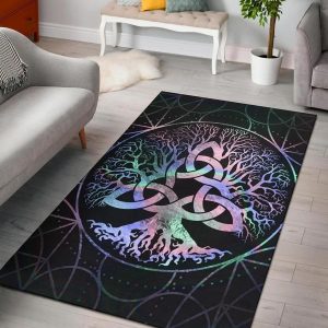 Triquetra Wicca Area Rug Living Room Rug
