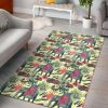 Tropical Elephant Print Area Rug