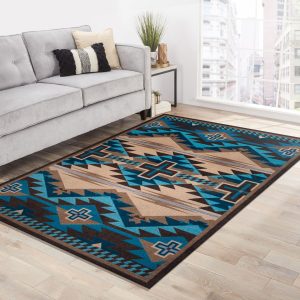 Turquoise Rug Area Rug Room Decor Rug