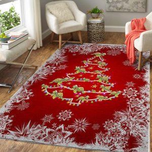 Turtle Christmas Tree Red White Snow Area Rugs Living Room Carpet Christmas Gift Floor Decor The Us Decor
