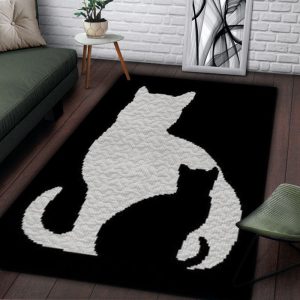 Two Cats Rectangle Ws79009 Rug Carpet Area Rug For Living Room Bedroom Rug Home Decor