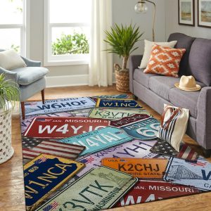 United States License Plates Area Rug Rugs For Living Room Rug Home Decor Area Rug For Living Room Bedroom Rug Home Decor