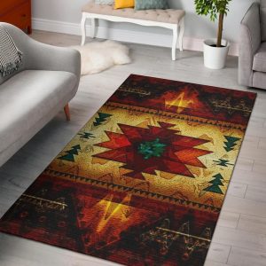 United Tribes Brown Design Native American Area Rug Carpet Area Rug For Living Room Bedroom Rug Home Decor