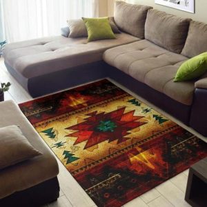 United Tribes Brown Design Native American Nice Gift Area Rug Carpet Area Rug For Living Room Bedroom Rug Home Decor