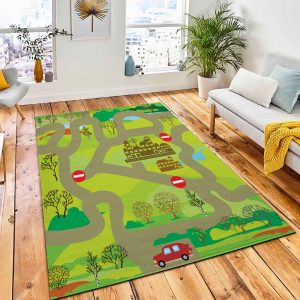 Vector Seamless Pattern Design Educational Area Rug Carpet Kid Play Rug Room Decor