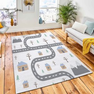 Vector Seamless Pattern Hand Drawn Area Rug City Rug Home Decor
