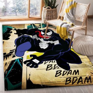 Venom Hero Movie Area Rug Living Room Christmas Gift Decor Area Rug For Living Room Bedroom Rug Home Decor